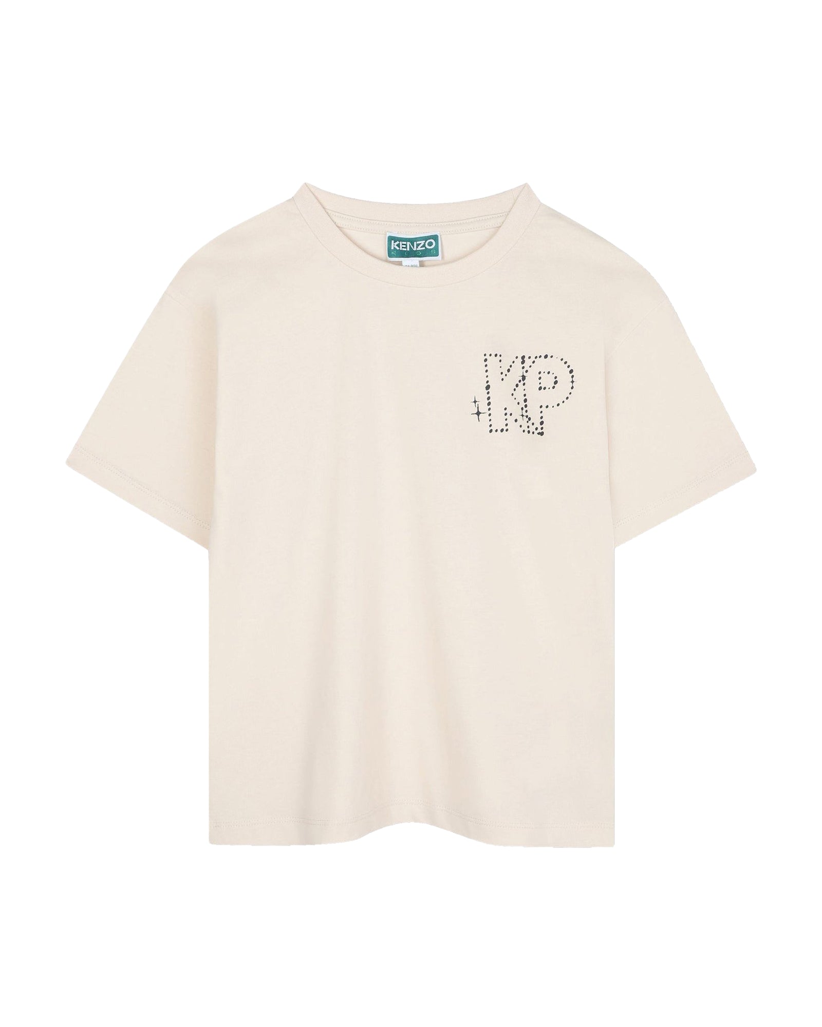 Loose-fitting T-shirt with rhinestone logo - Pale Trench