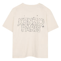 Loose-fitting T-shirt with rhinestone logo - Pale Trench