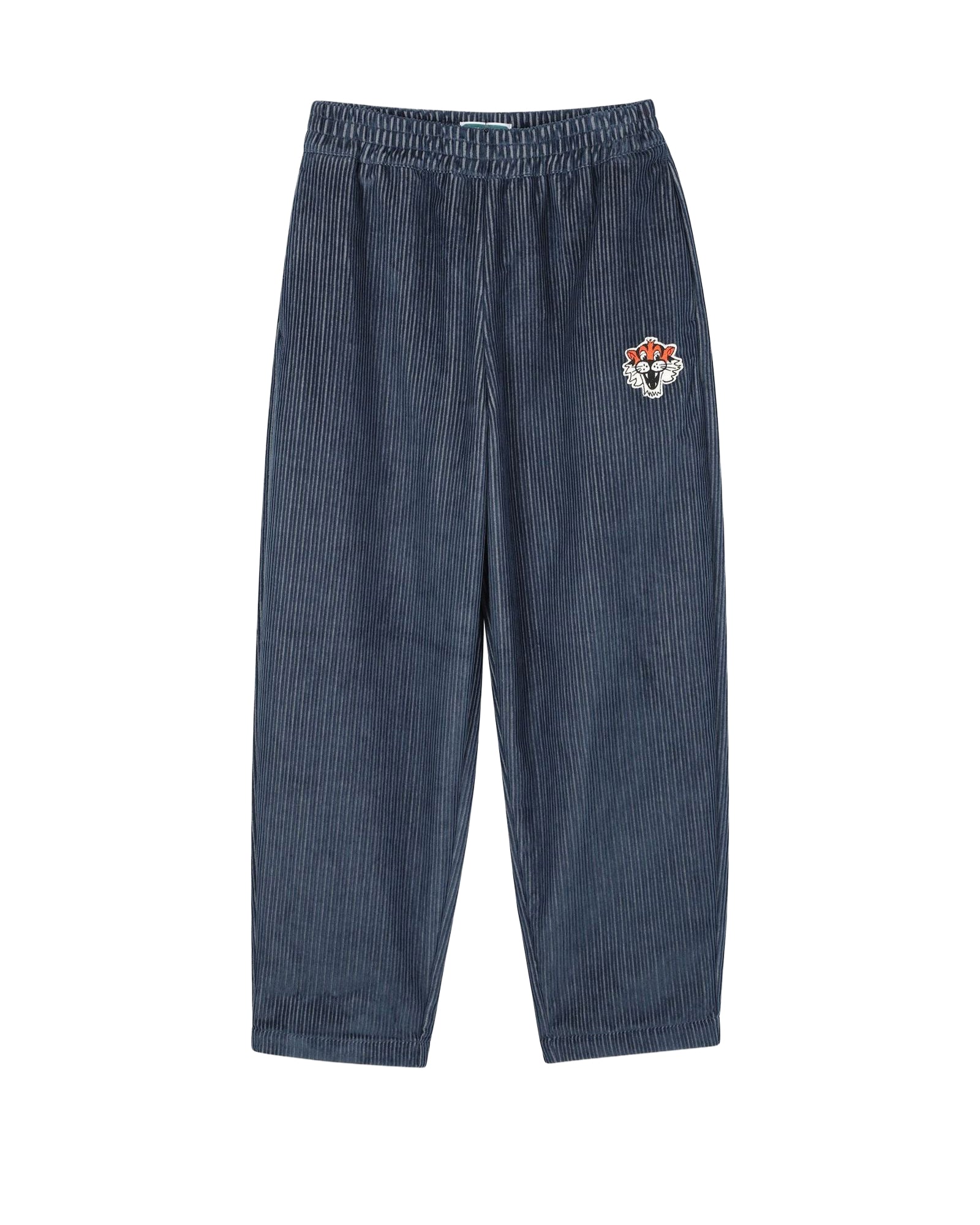 Elasticated corduroy trousers - Indigo