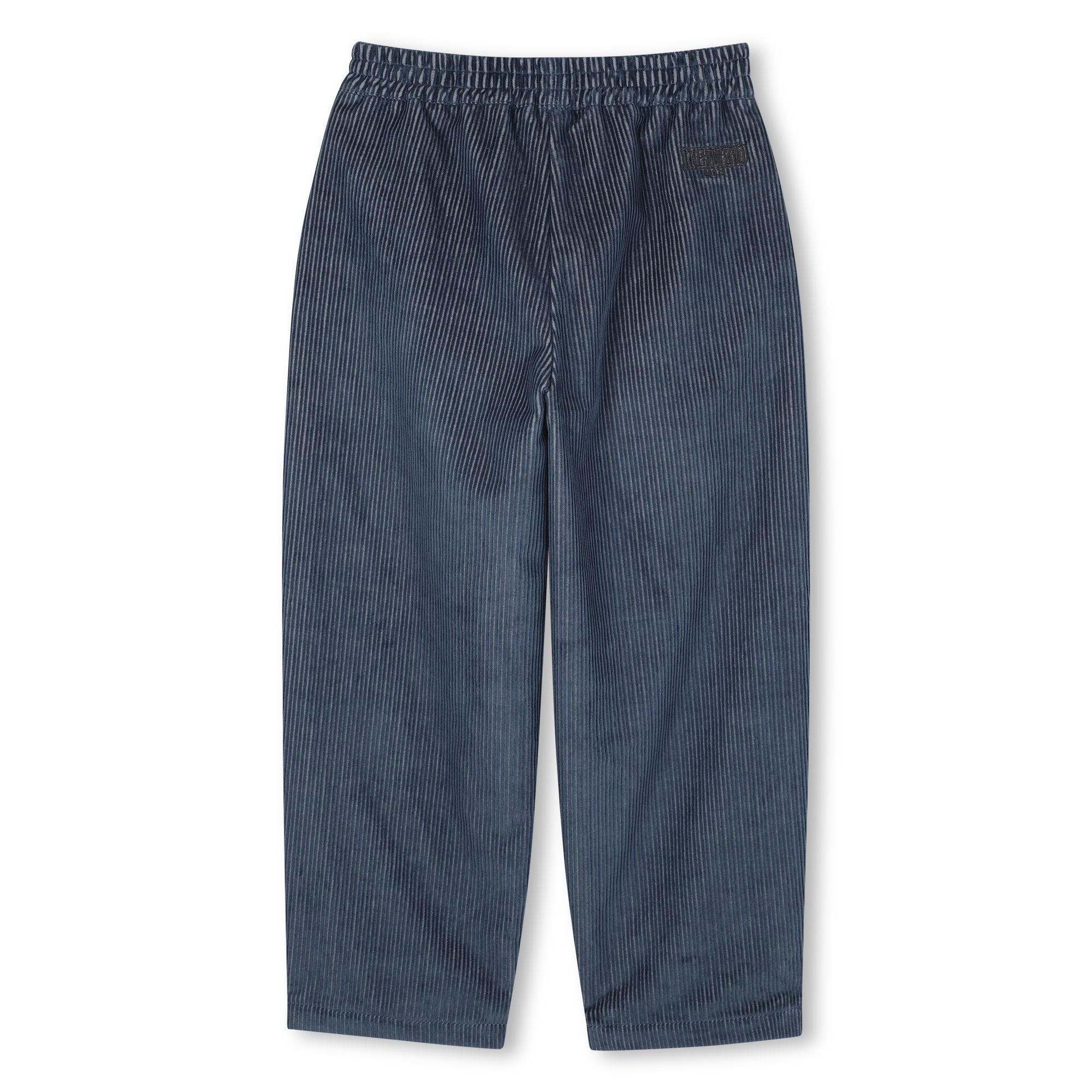 Elasticated corduroy trousers - Indigo