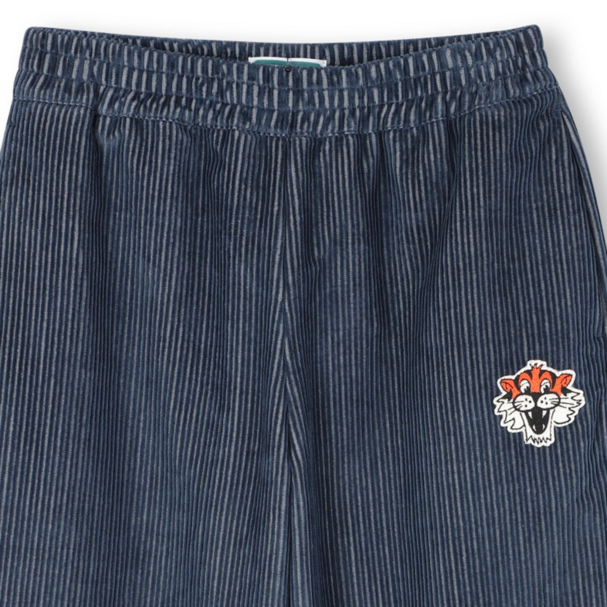 Elasticated corduroy trousers - Indigo