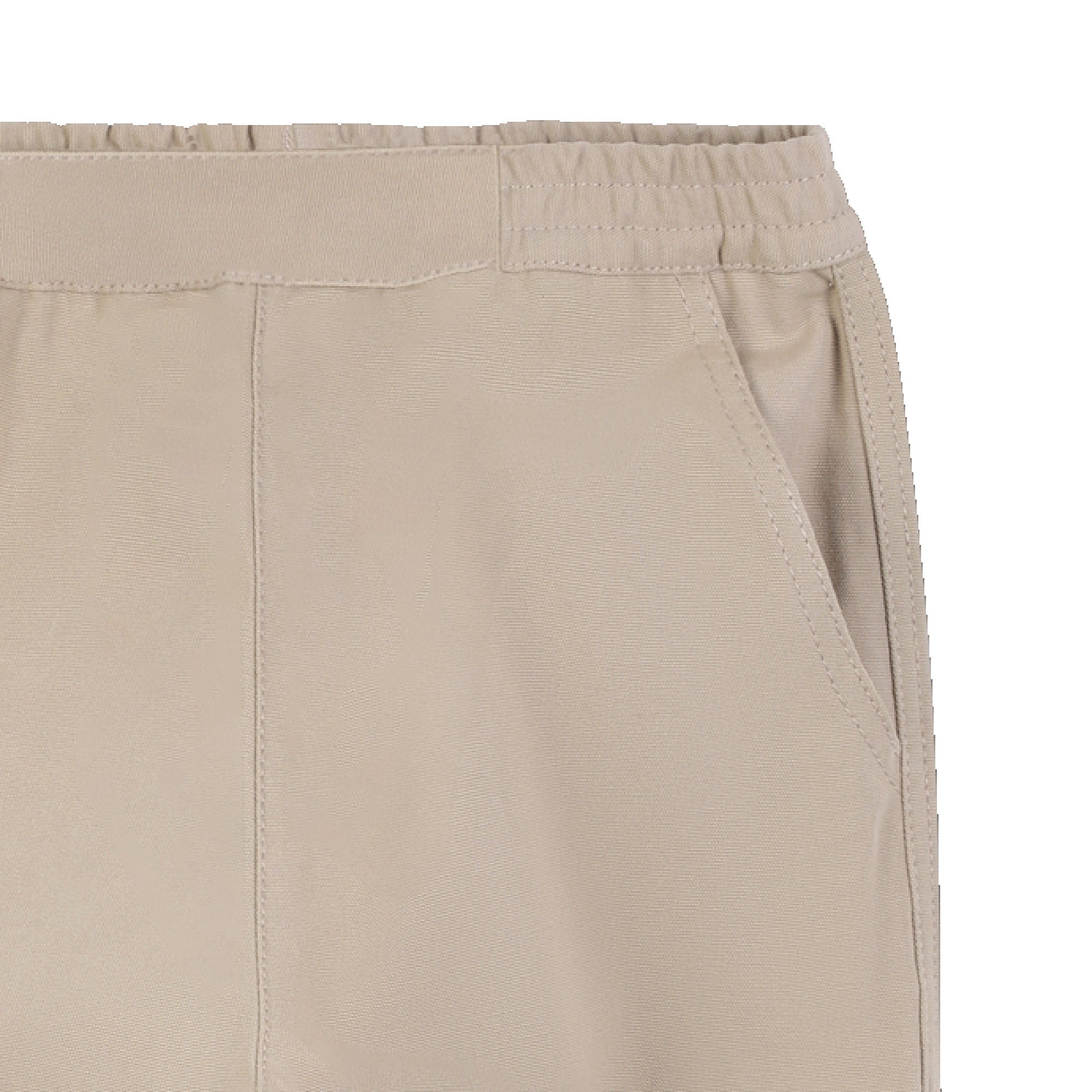 Pantalon élastiqué et brodé - Sand