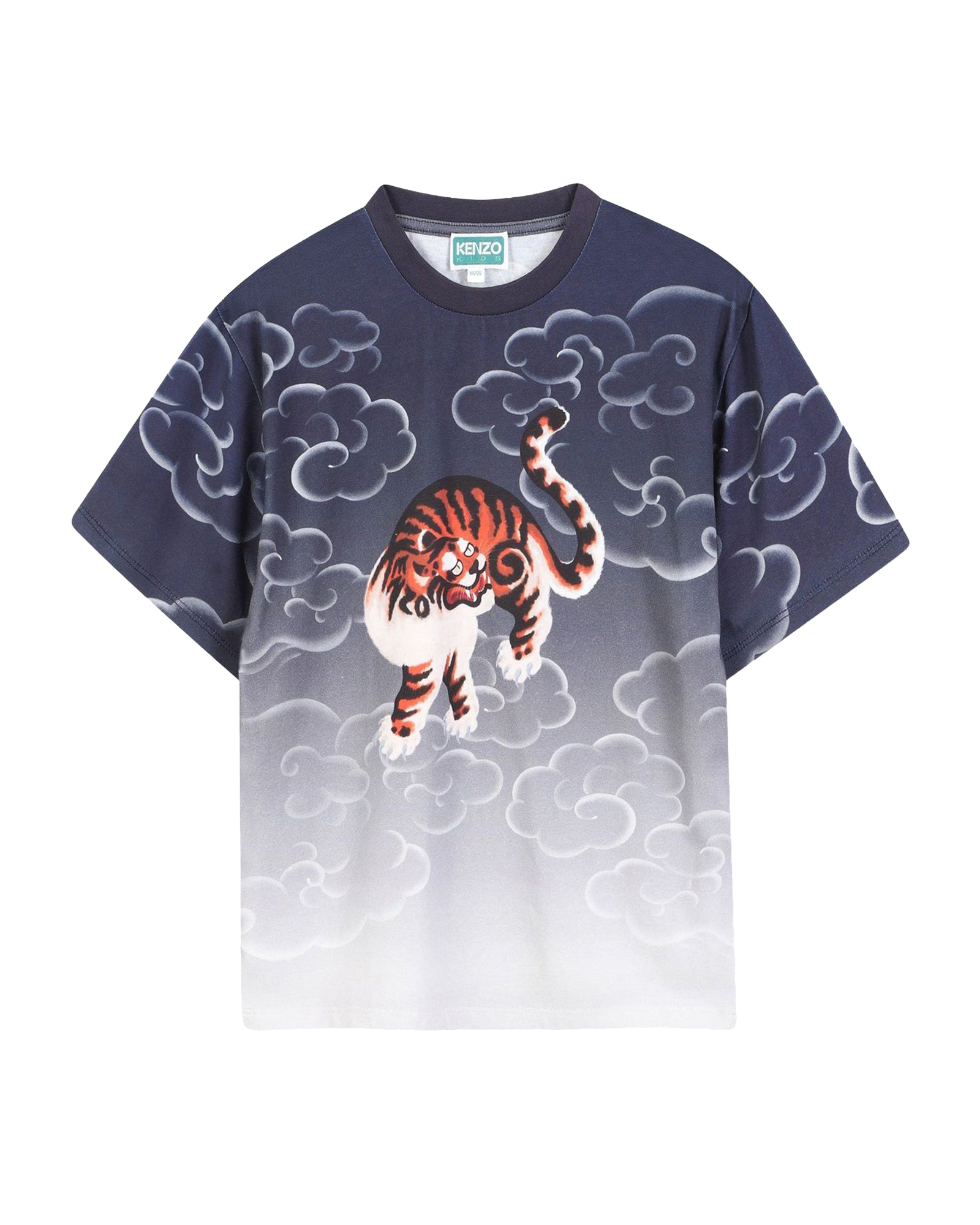 Short-sleeved tie & dye T-shirt - Mistral blue