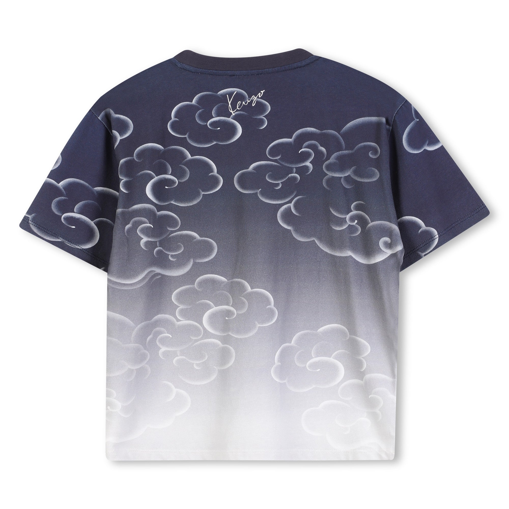 Short-sleeved tie & dye T-shirt - Mistral blue