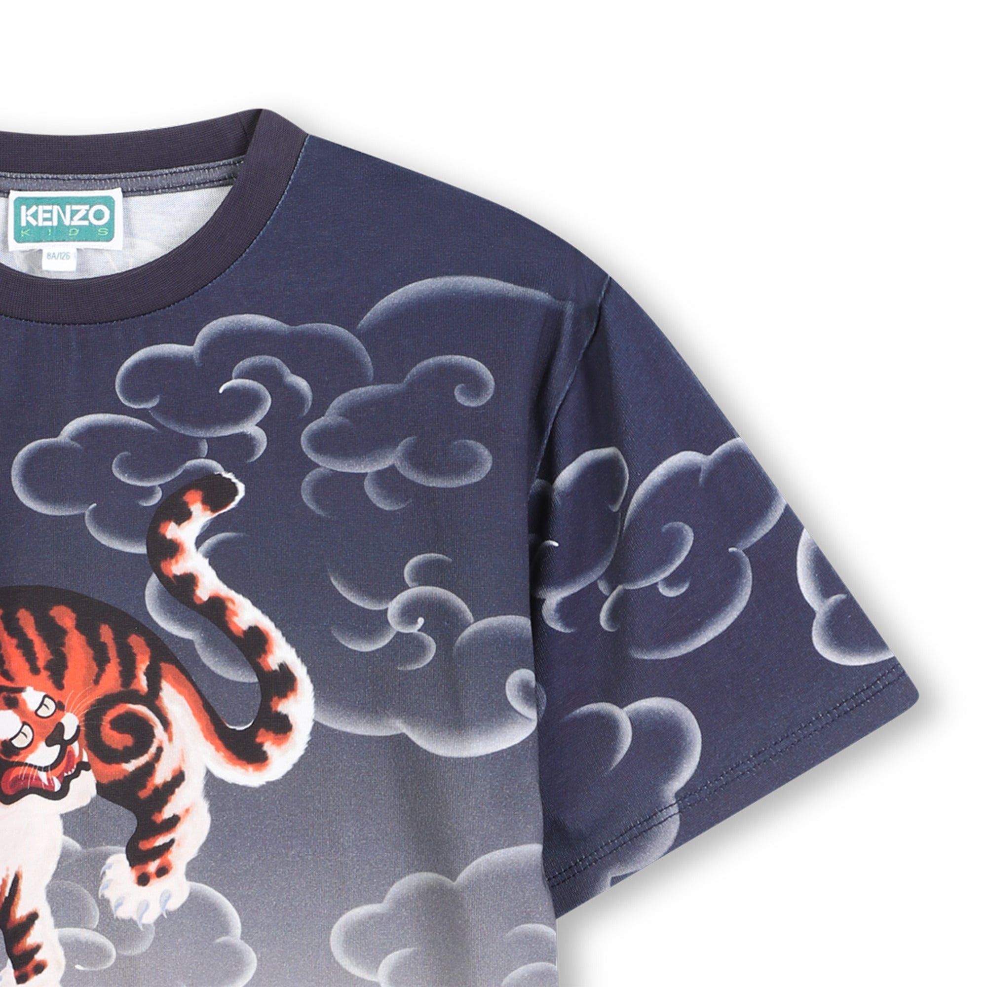 Short-sleeved tie & dye T-shirt - Mistral blue