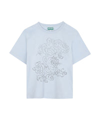 T-shirt ample à logo - Faded Blue