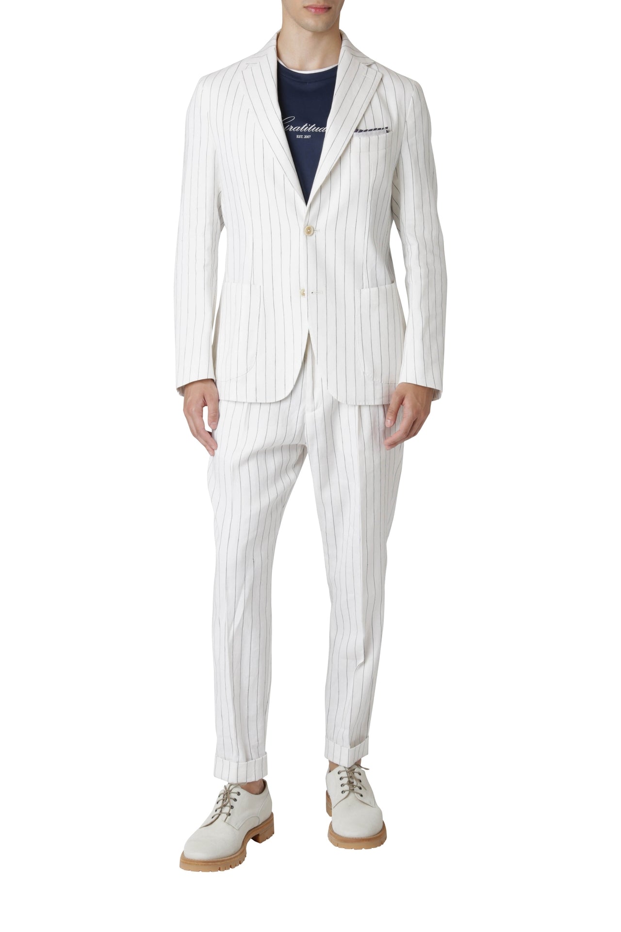 Costume à revers classiques - Blanc