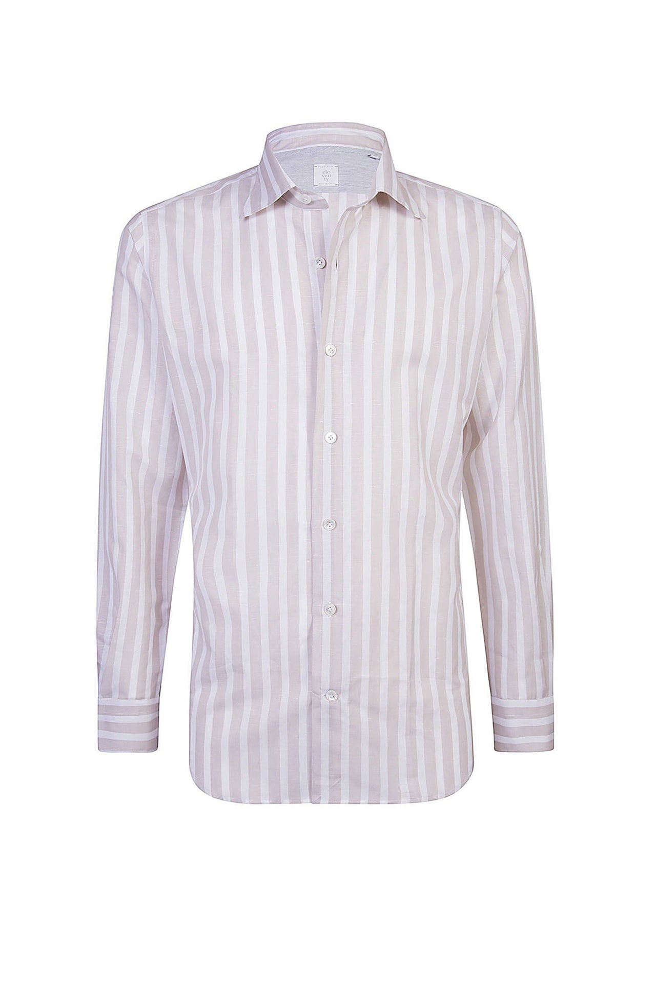 Chemise à col classique - Sable & Blanc