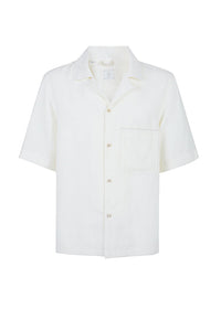 Chemise sans manches à col classique - - Blanc