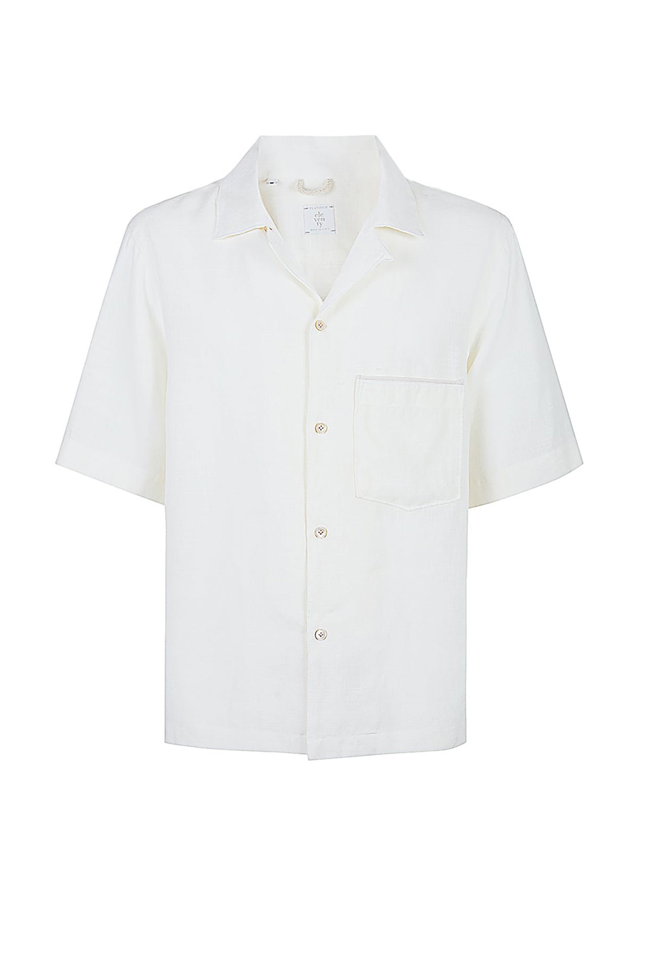 Chemise sans manches à col classique - - Blanc
