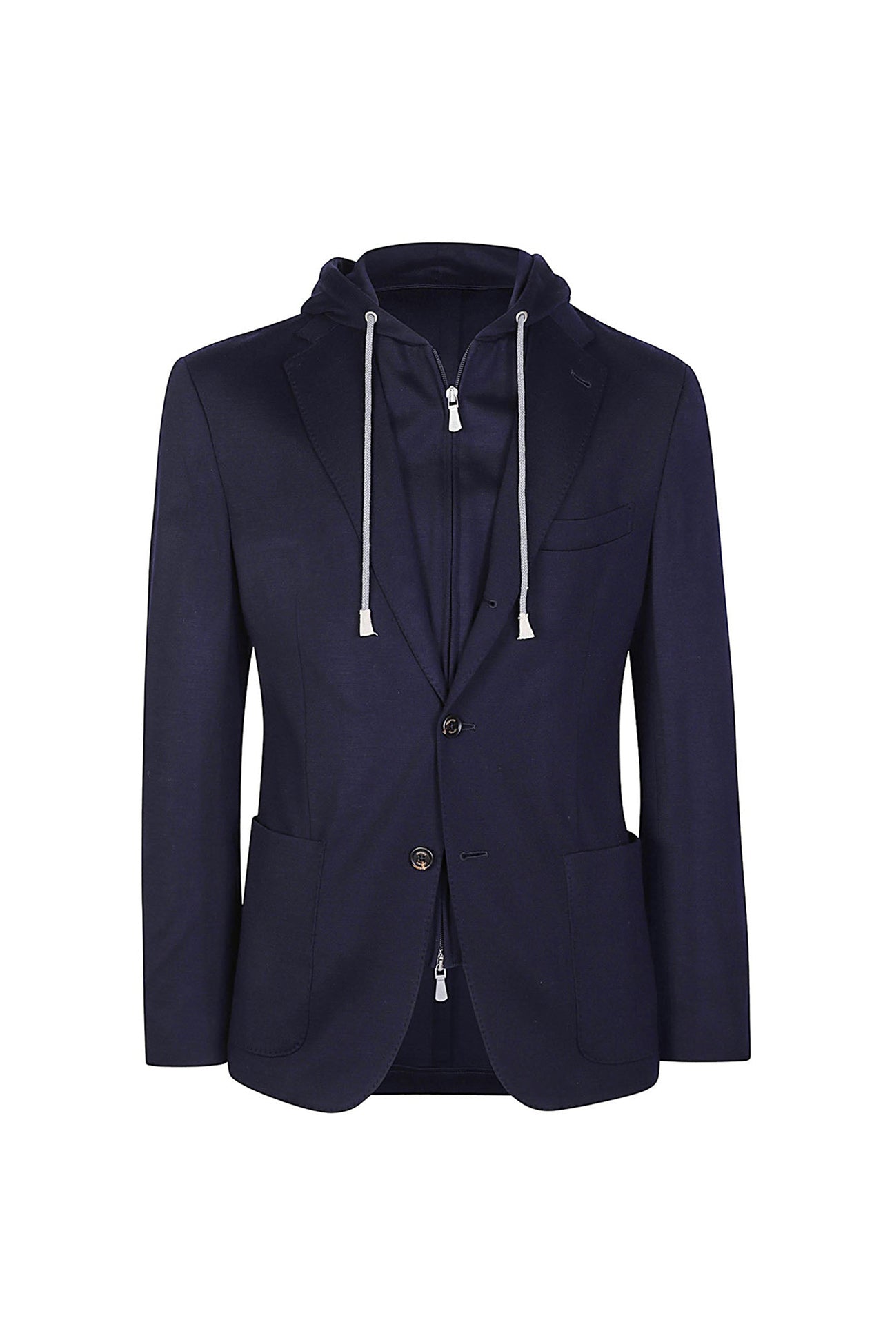Veste à boutons et zipp intégré - Bleu