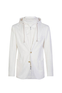 Veste à col classique et zipp intégré - Blanc
