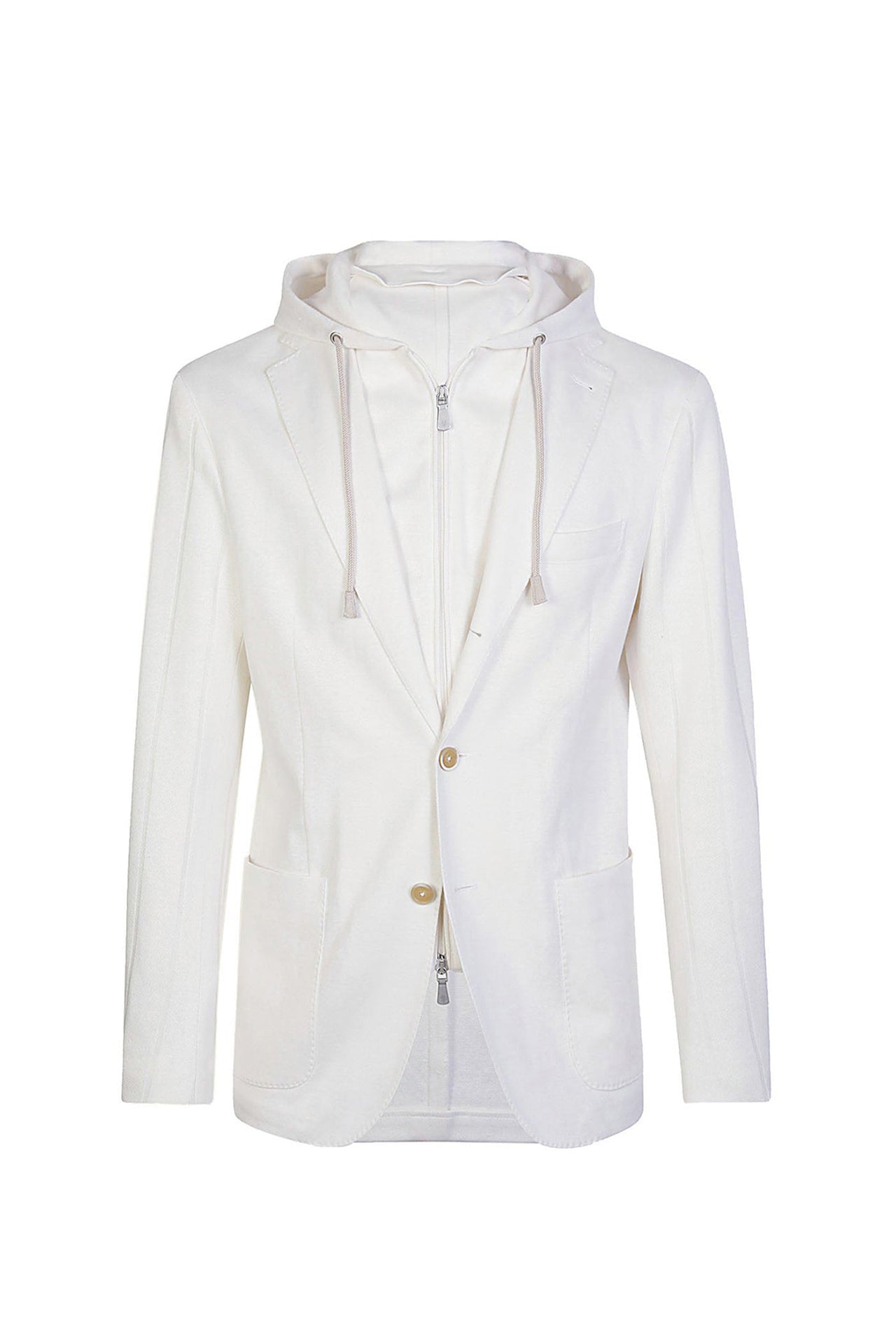 Veste à col classique et zipp intégré - Blanc