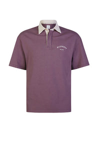 Polo à col boutonné - Mauve
