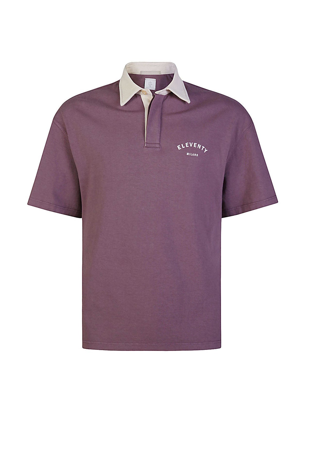 Polo à col boutonné - Mauve