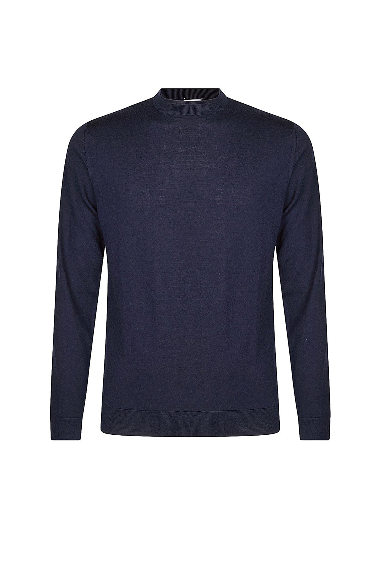 Pull colle rond à maille fine - Bleu