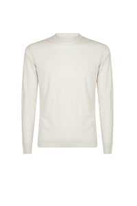 Pull col rond à maille fine - Vert Militaire