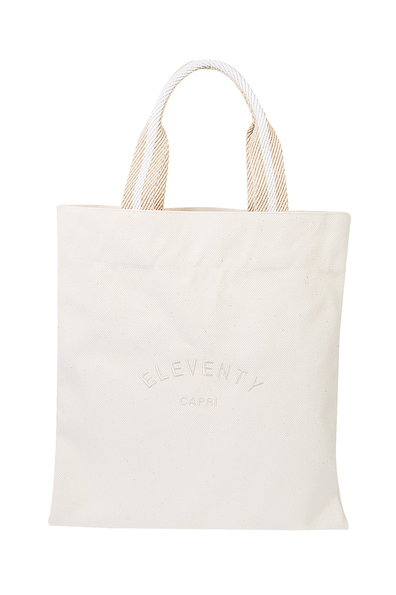 Cabas à logo - Blanc & Beige