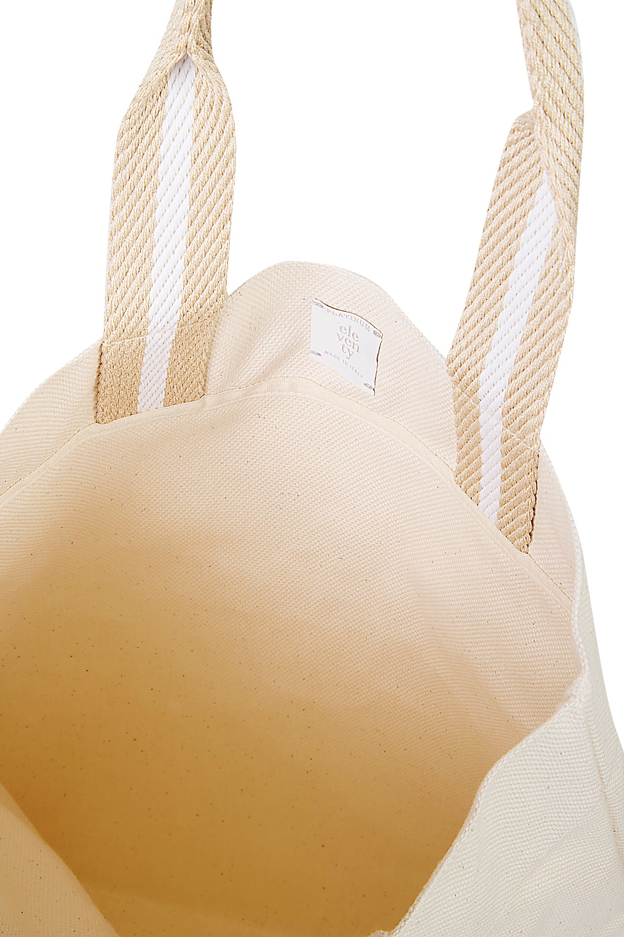 Cabas à logo - Blanc & Beige
