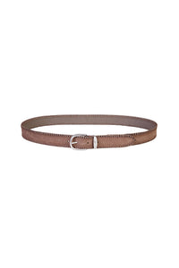 Ceinture à boucle en cuir - Sable