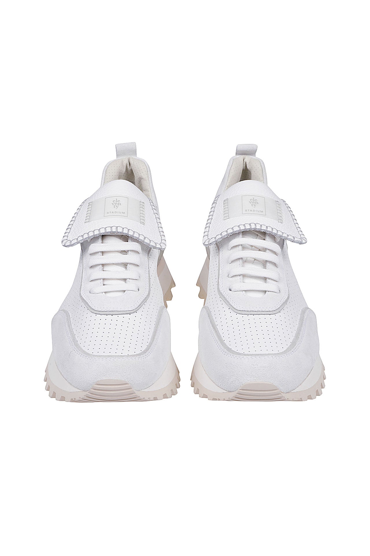 Baskets à lacets - Blanc & Mastic