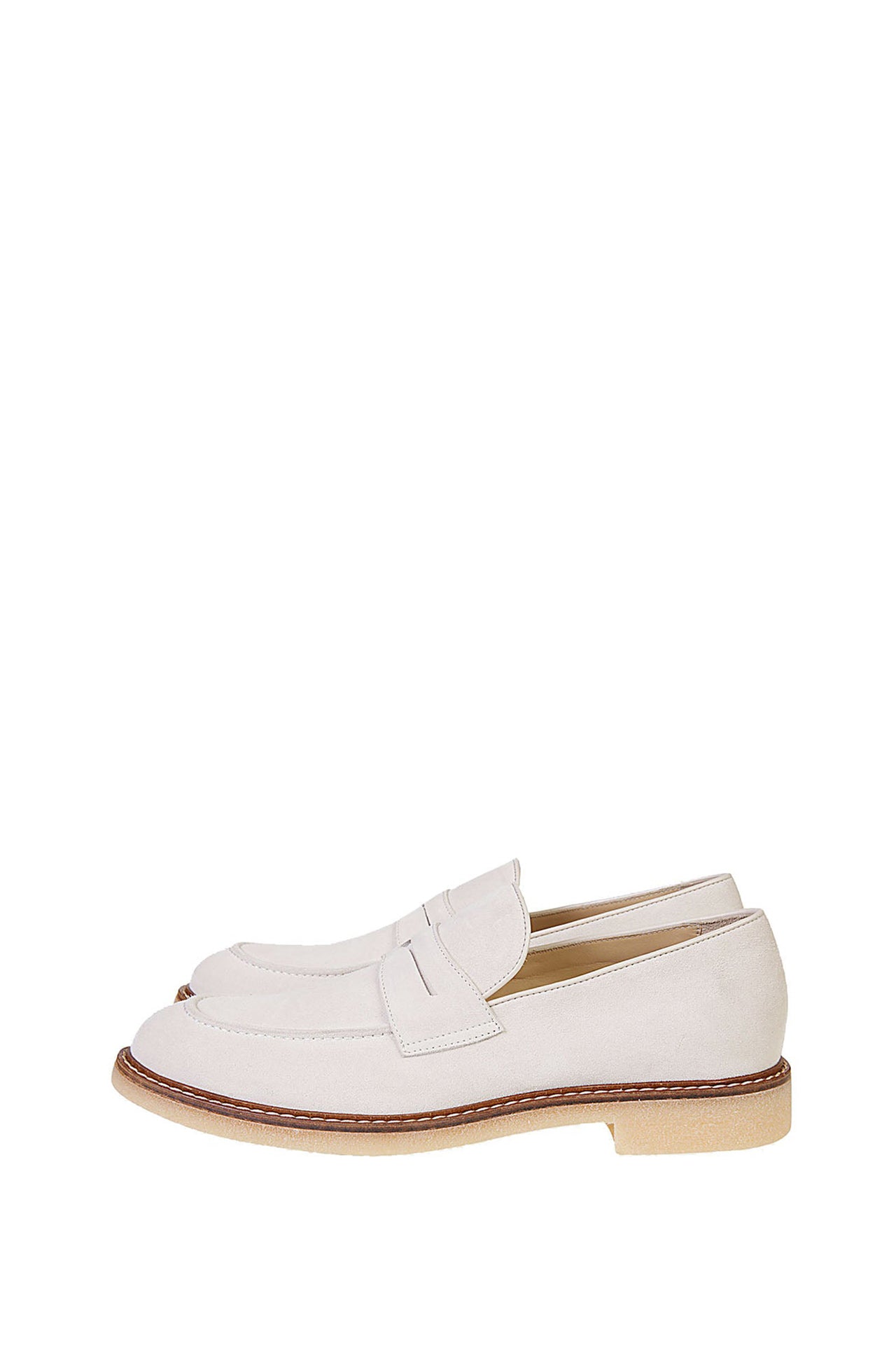 Mocassins à lacets en cuir - Sable