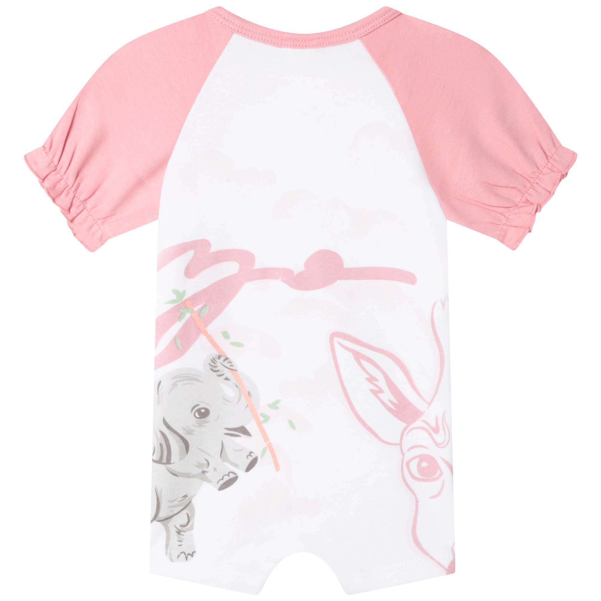 Cotton short-sleeved jumpsuit - White