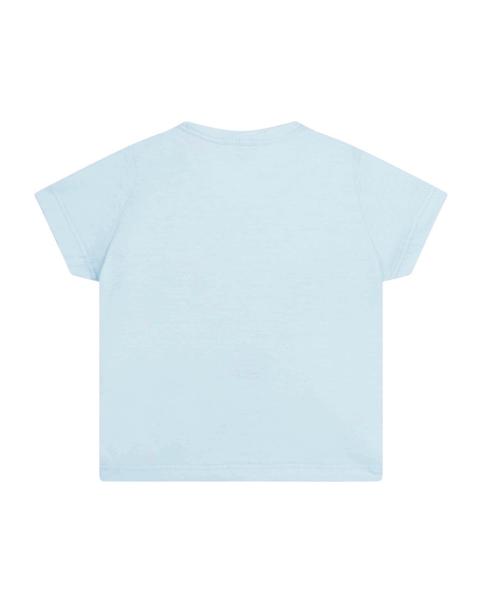 T-shirt à manches courtes imprimé Girafe en coton - Bleu Glacier