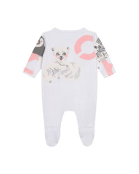 Multi iconics illustration pyjamas in cotton - White