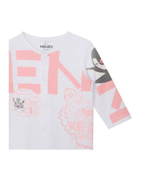 Multi iconics illustration pyjamas in cotton - White