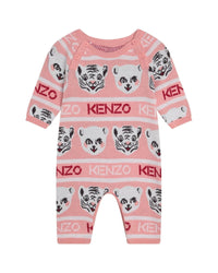 Pull en coton jacquard mini girl - Rose Tyrien