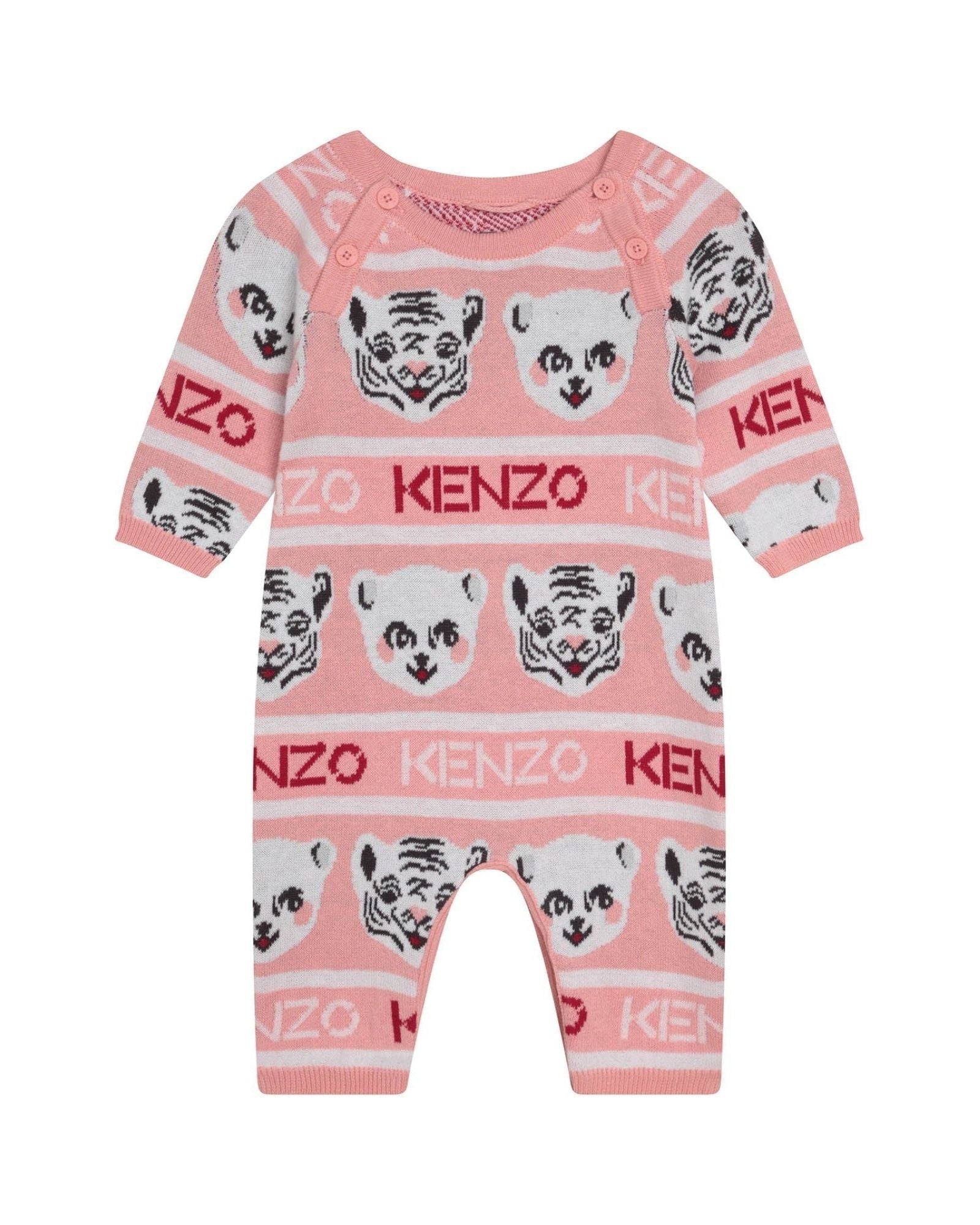 Pull en coton jacquard mini girl - Rose Tyrien