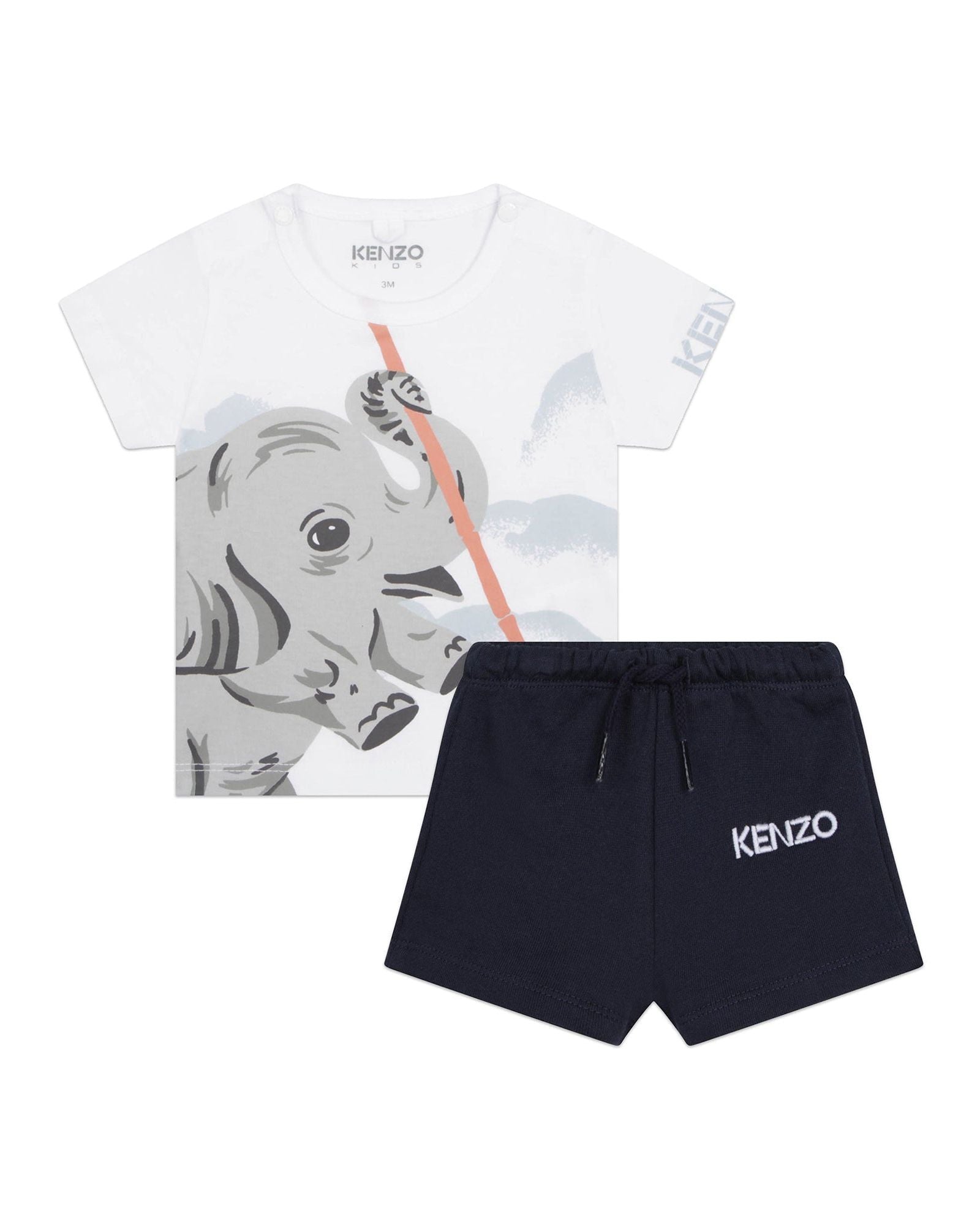 Ensemble t-shirt manches courtes et short - Blanc