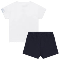 Ensemble t-shirt manches courtes et short - Blanc