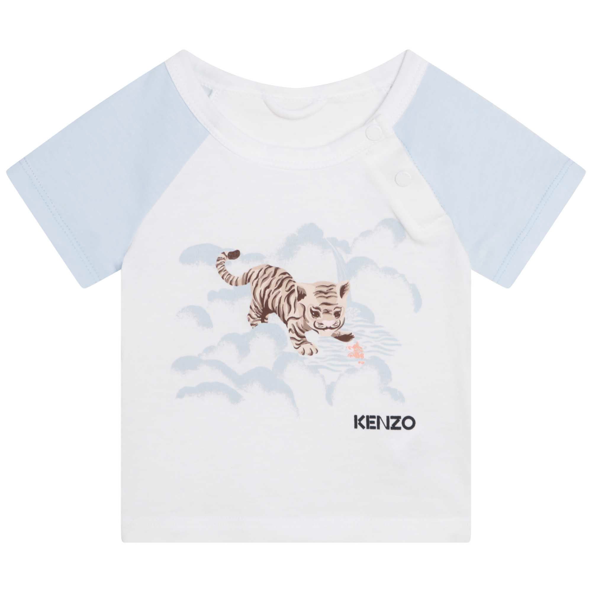Short-sleeved T-shirt and trousers set - Blue Bell