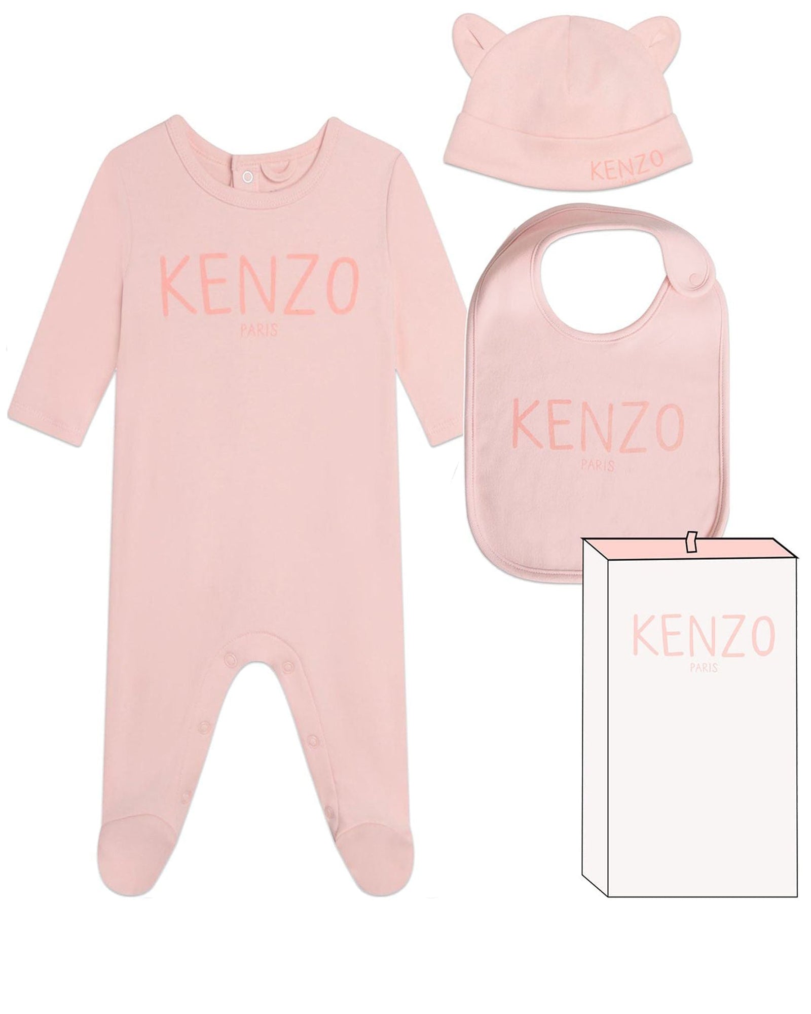 Ensemble de pyjama en coton - Rose poudre
