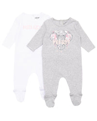 Set of two cotton pyjamas - Mottled Grey