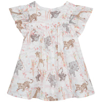 Ensemble robe à manches courtes et culotte - Blanc