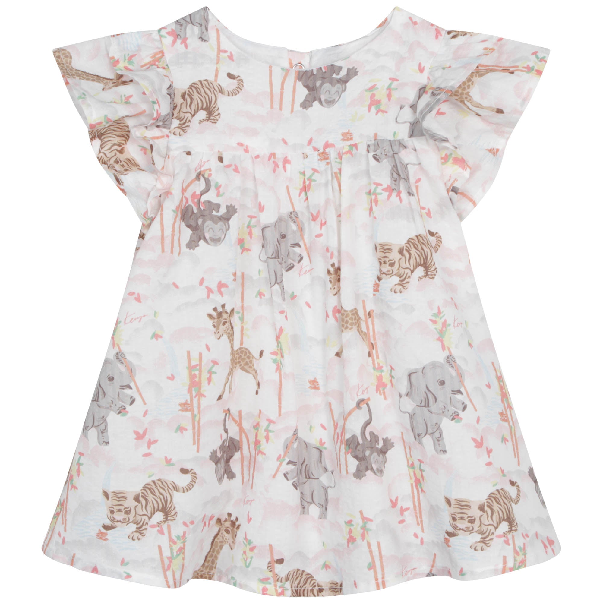 Ensemble robe à manches courtes et culotte - Blanc