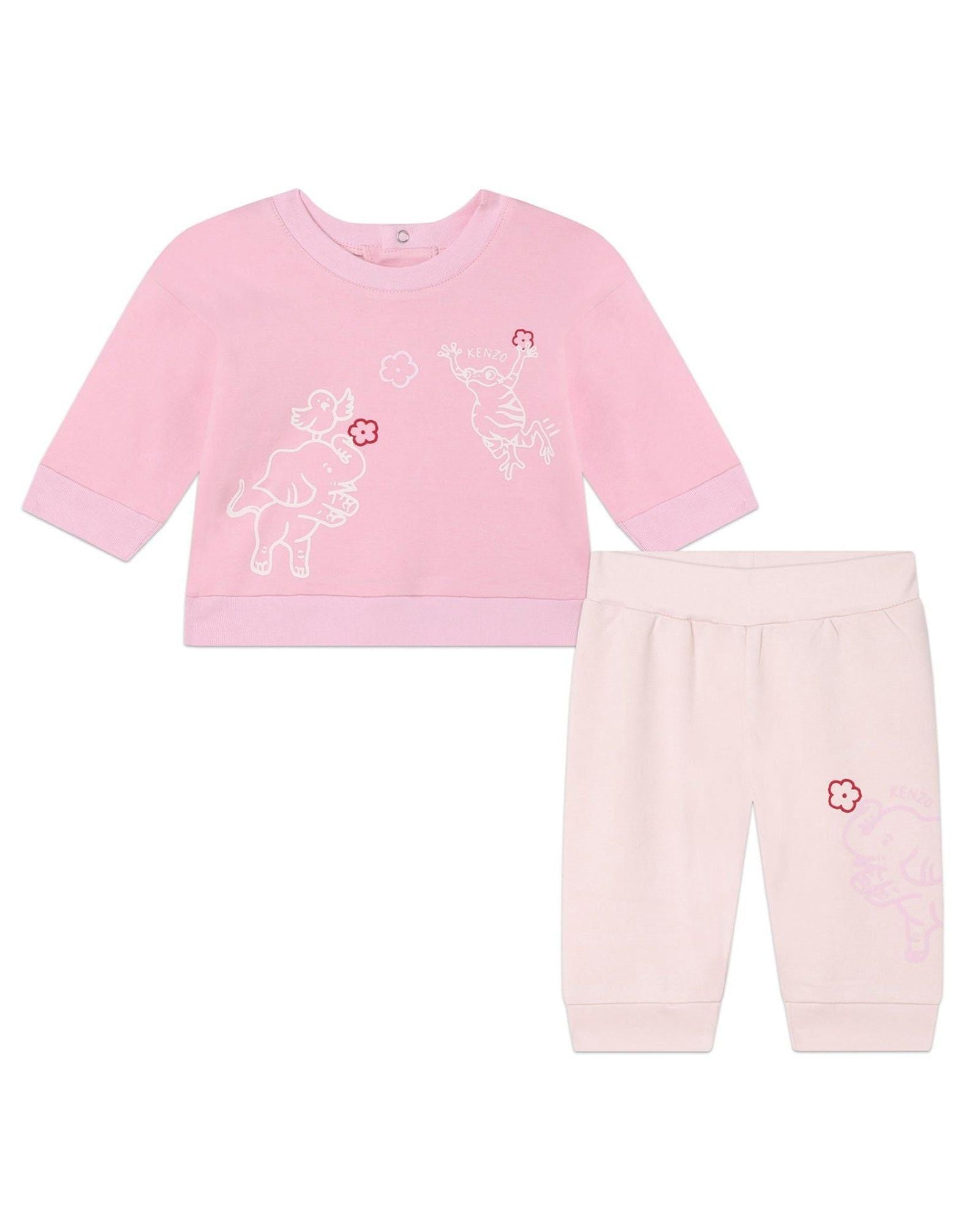 Cotton sweatshirt and trousers set - Magnolia