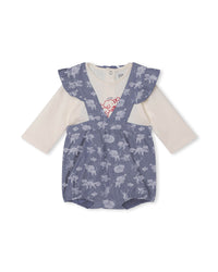 Ensemble t-shirt et bloomer avec logo en coton - Ocean Blue