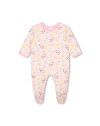 Ensemble pyjama & bavoir et bonnet en coton - Dragée