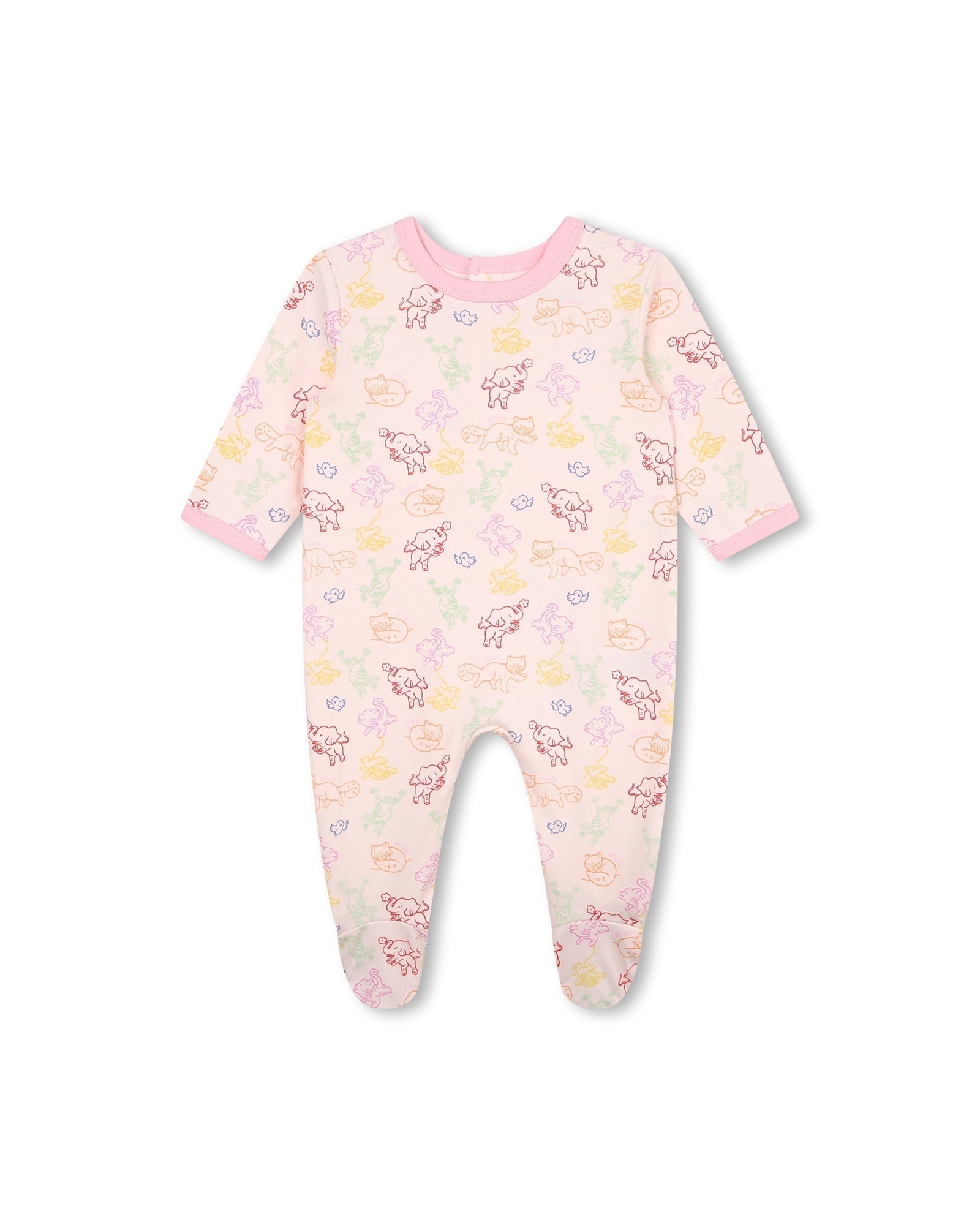Ensemble pyjama & bavoir et bonnet en coton - Dragée