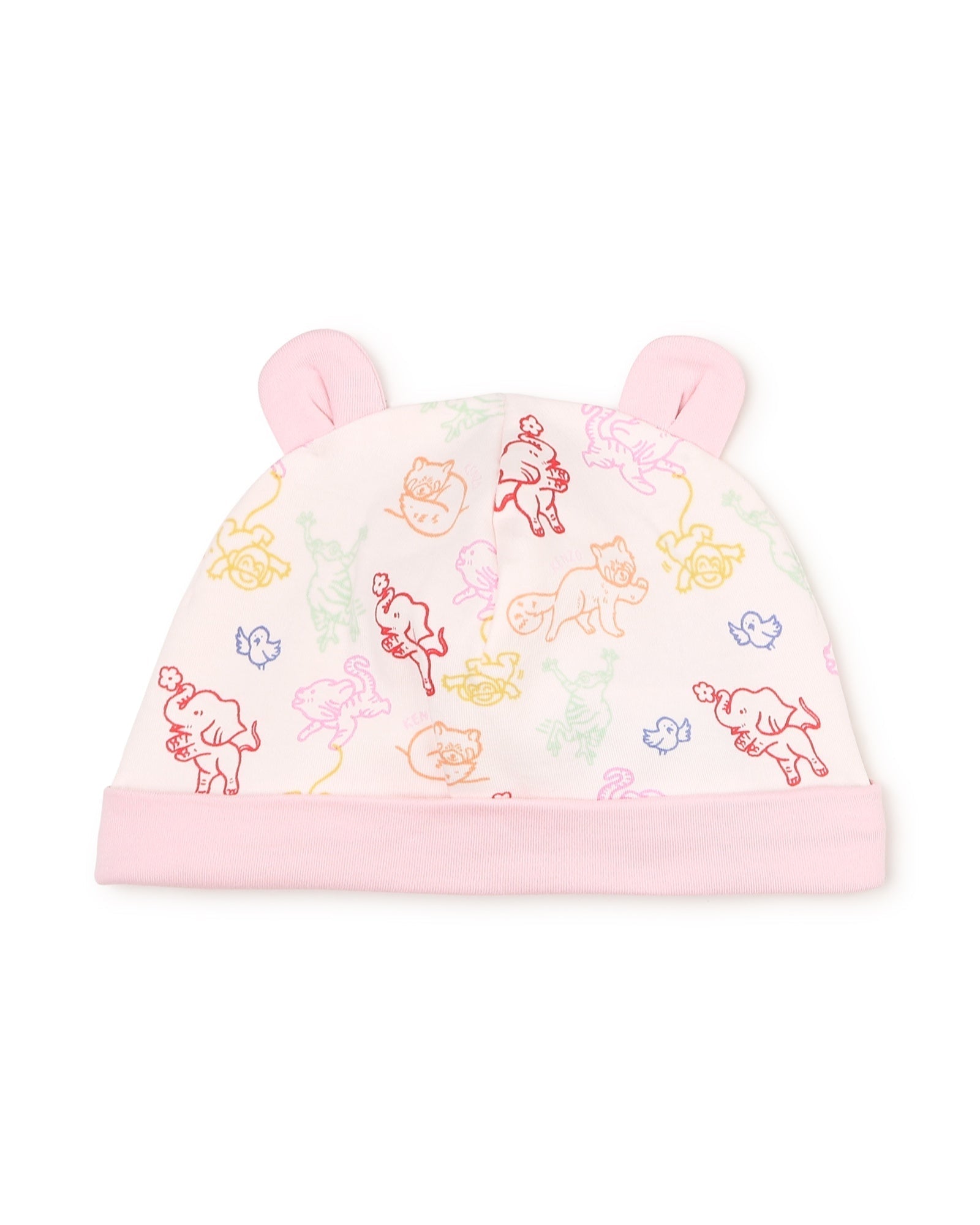 Ensemble pyjama & bavoir et bonnet en coton - Dragée