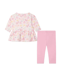 Cotton dress and legging set - Dragée