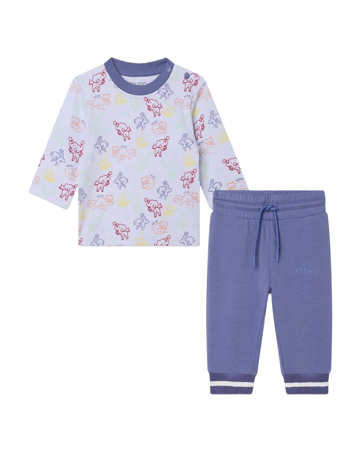 Ensemble t-shirt et pantalon en coton - Ciel