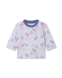 Cotton t-shirt and trousers set - Ciel