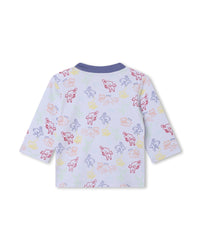 Cotton t-shirt and trousers set - Ciel