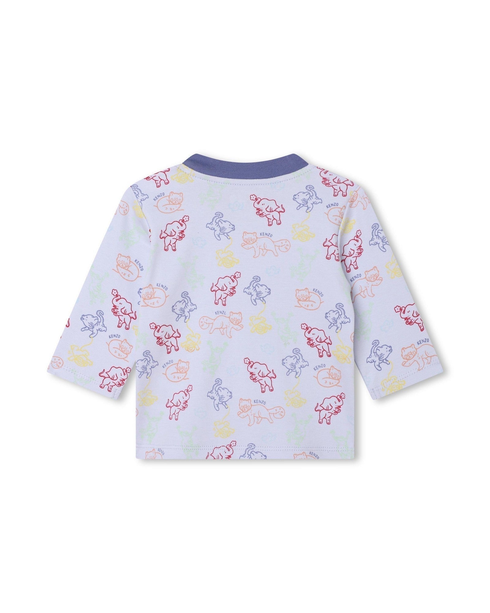 Cotton t-shirt and trousers set - Ciel