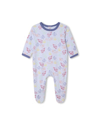 Ensemble pyjama & bavoir et bonnet en coton - Ciel